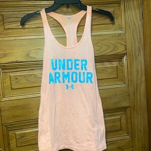 Under Armour Coral Tank with Blue Logo